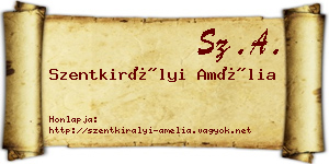 Szentkirályi Amélia névjegykártya
